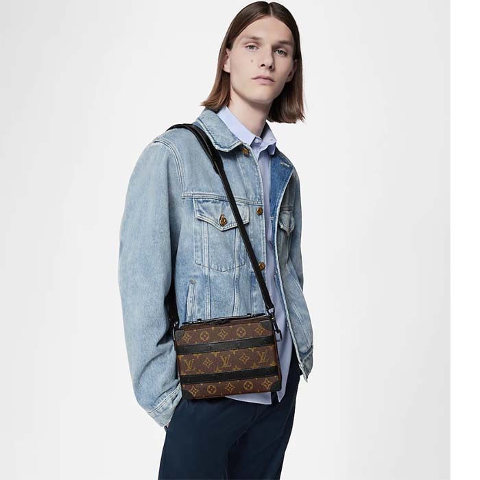 Louis Vuitton LV Unisex Handle Soft Trunk Monogram Macassar Coated Canvas Cowhide Leather