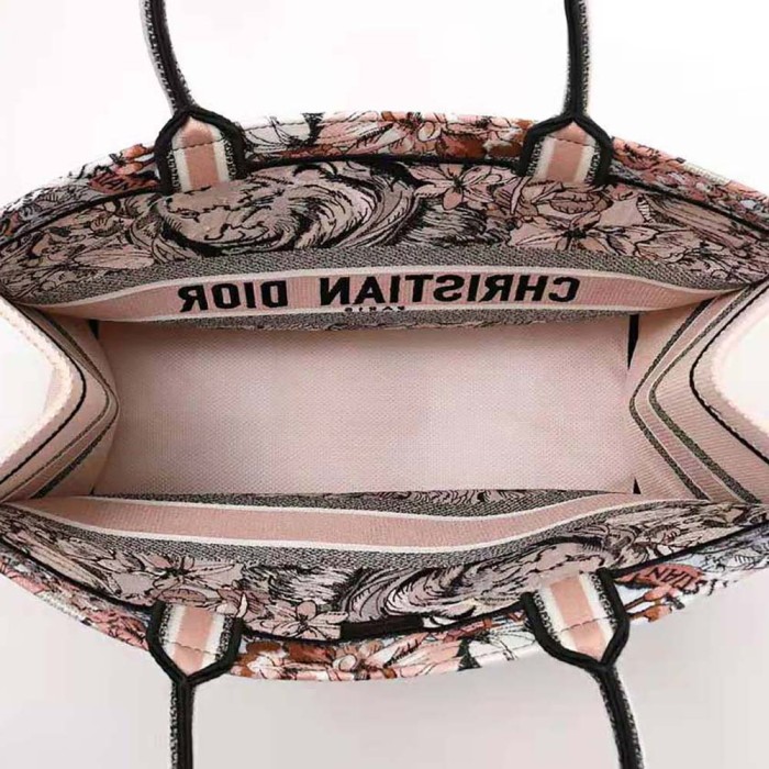 Dior Women Large Dior Book Tote Multicolor La Force Embroidery