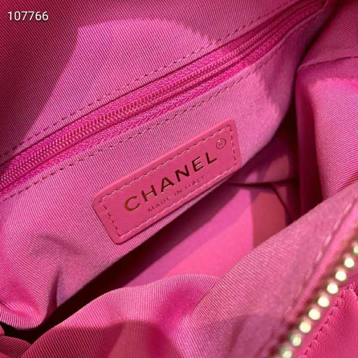 Chanel Women Small Hobo Bag in Lambskin Leather-Pink