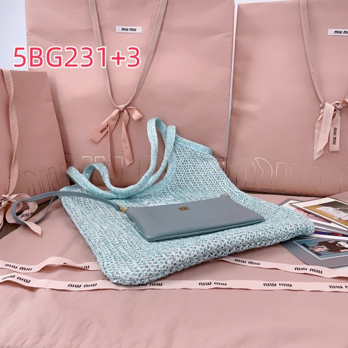 5BG231MiuMiu new sequined mesh IVY handbag