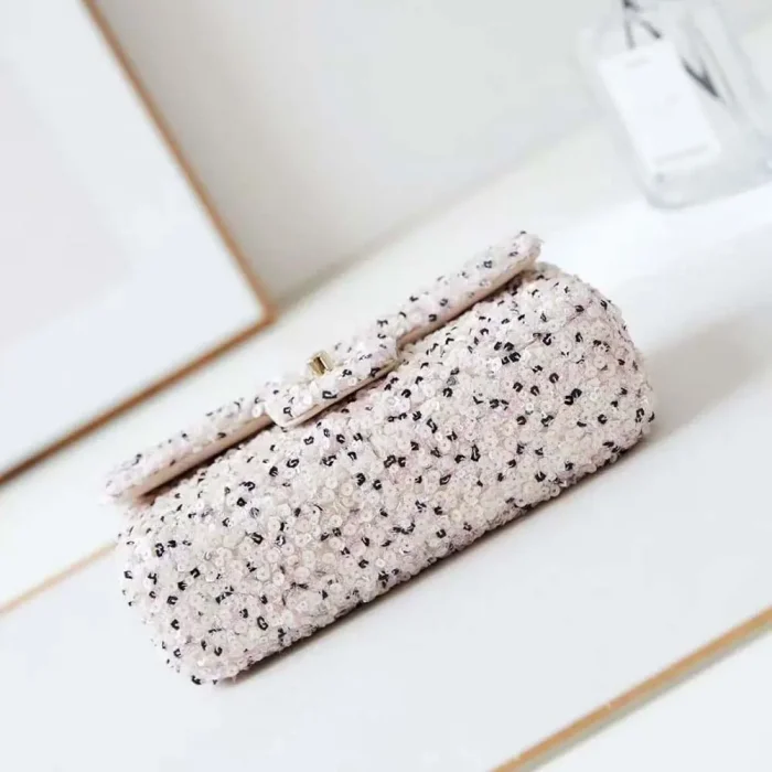 Chanel Women Evening Bag Sequins Gold Tone Metal AS4298