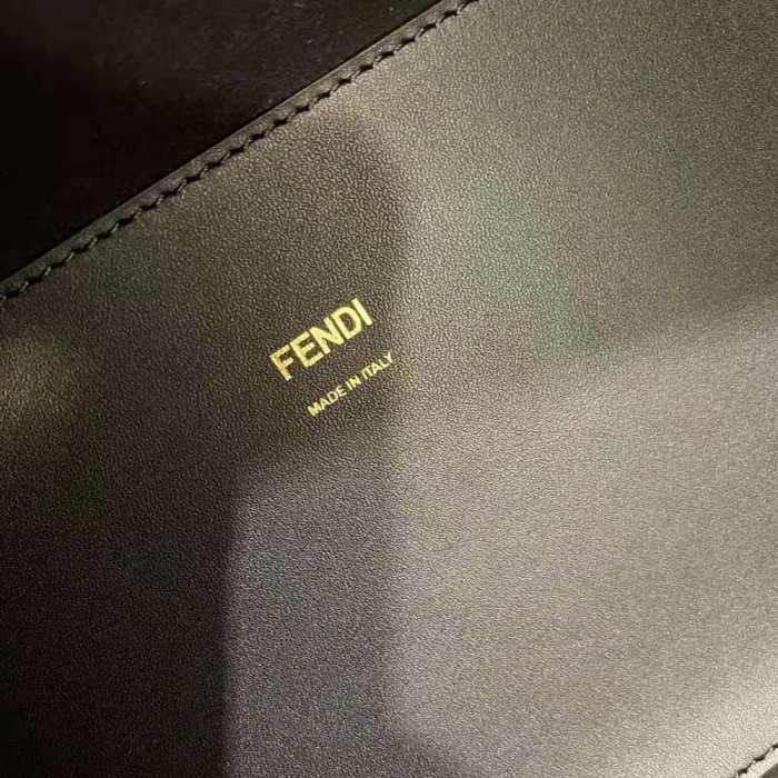 Fendi Women Sunshine Medium Leather Shopper-Black