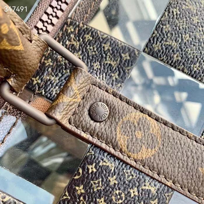 Louis Vuitton LV Unisex Keepall Bandoulière 50 Travel Bag Monogram Chess Coated Canvas PVC