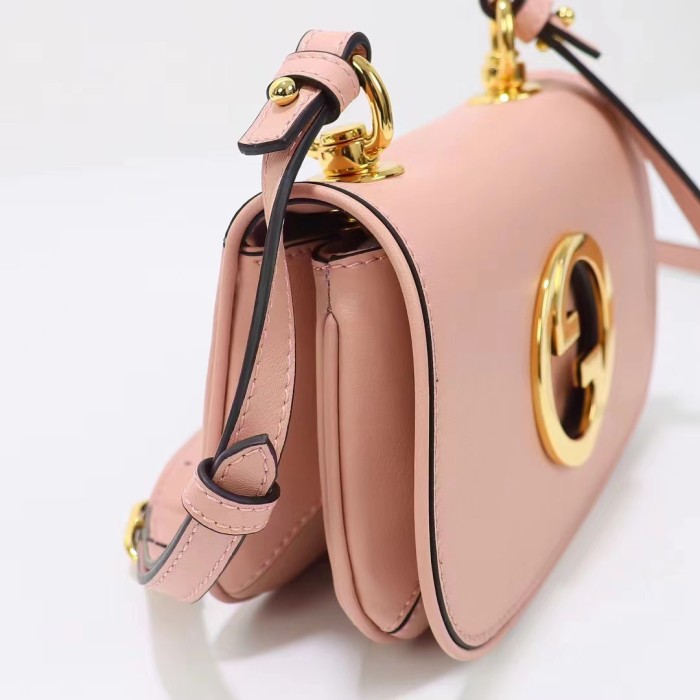 Gucci Women GG Blondie Mini Bag Light Pink Round Interlocking G