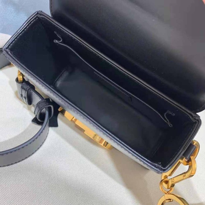 Dior Women 30 Montaigne Box Bag Black Box Calfskin