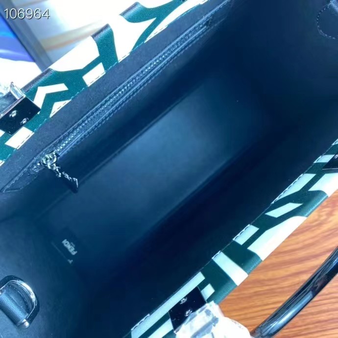 Fendi FF Women Sunshine Medium Two-Tone Printed Leather Roma Capsule Shopper