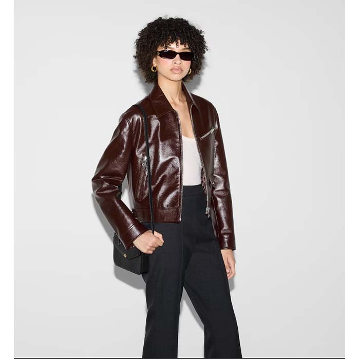 Gucci Women GG Super Mini Shoulder Bag Black GG Leather Magnetic Closure