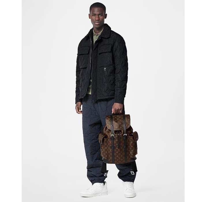 Louis Vuitton LV Unisex Christopher PM Backpack Monogram Canvas Body Flap Opening