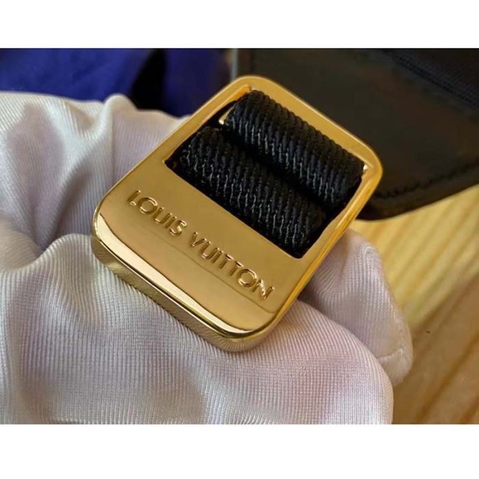 Louis Vuitton LV Unisex Christopher MM Backpack Blue Embossed Taurillon Leather