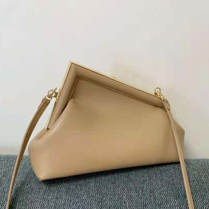 Fendi Women First Small Beige Leather Bag