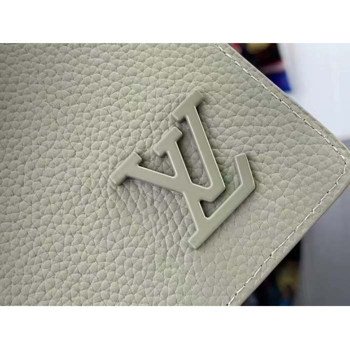 Louis Vuitton LV Unisex Multiple Wallet Sage Cowhide Leather 3 Card Slots