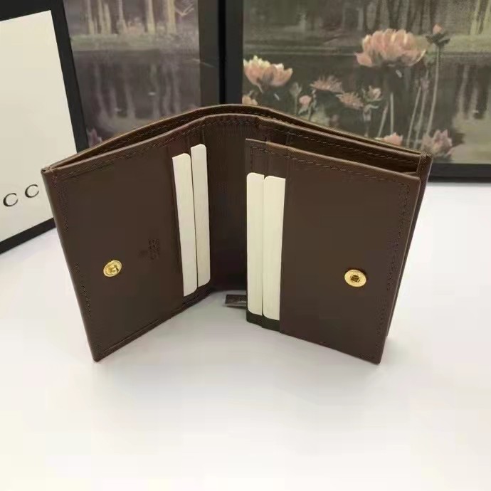 Gucci Unisex 1955 Horsebit Key Case Wallet Beige Ebony GG Supreme Canvas