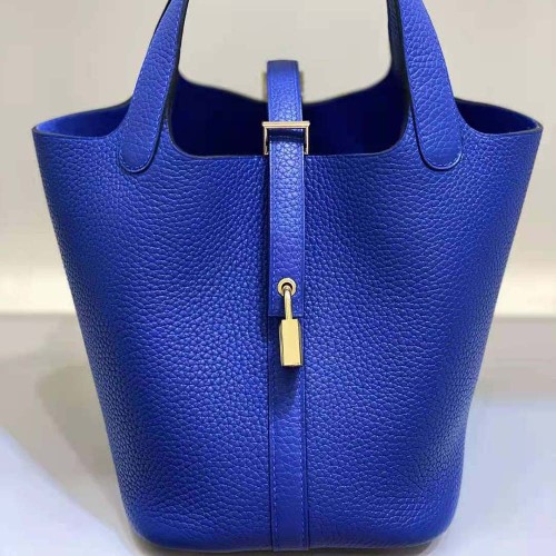 Hermes Women Picotin Lock 18cm in Cowhide leather-Navy
