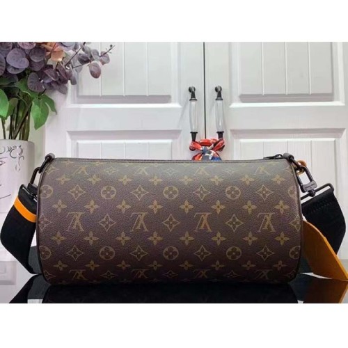 Louis Vuitton LV Unisex Soft Polochon MM Radiant Sun Monogram Macassar Coated Canvas