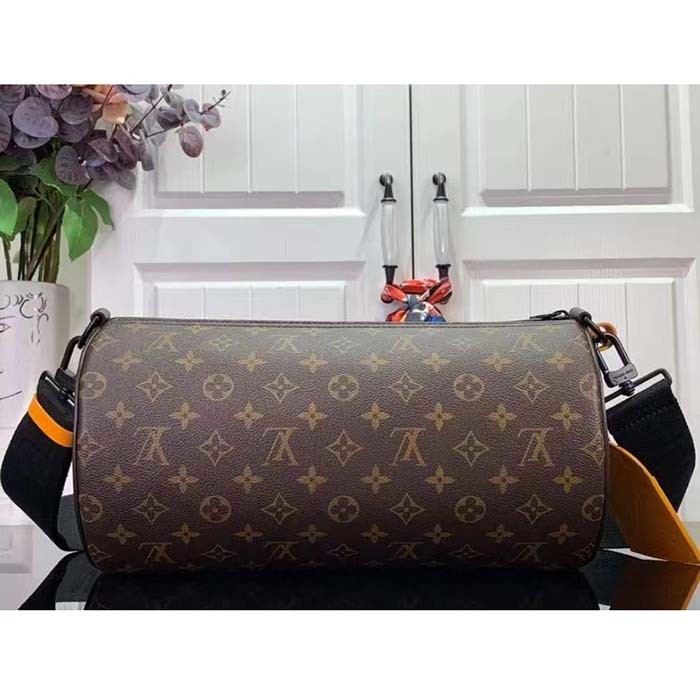 Louis Vuitton LV Unisex Soft Polochon MM Radiant Sun Monogram Macassar Coated Canvas