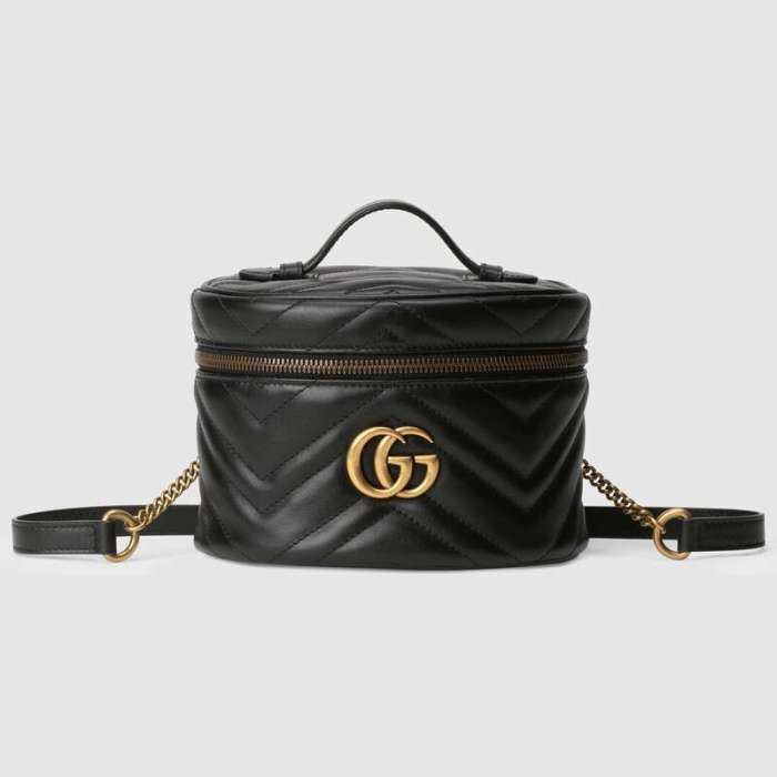Gucci GG Women GG Marmont Mini Backpack in Matelassé Chevron Leather