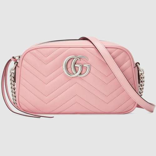 Gucci GG Women GG Marmont Small Shoulder Bag Matelassé Chevron Leather