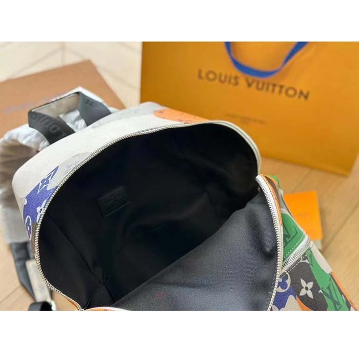 Louis Vuitton LV Unisex Discovery Backpack PM Multicolor Monogram Coated Canvas Cowhide Leather