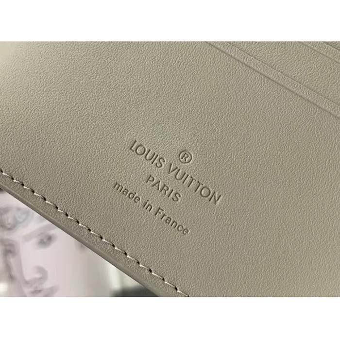 Louis Vuitton LV Unisex Multiple Wallet Sage Cowhide Leather 3 Card Slots