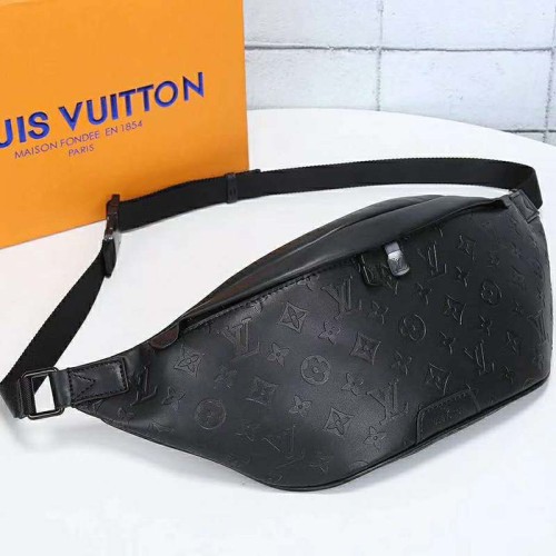 Louis Vuitton LV Men Discovery Bumbag in Monogram Shadow Calf Leather-Black