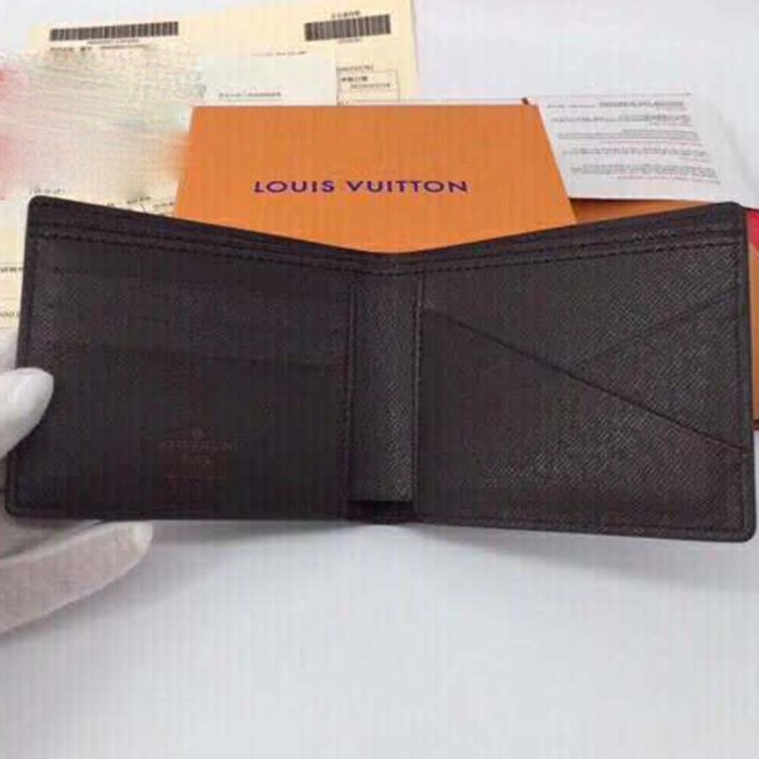 Louis Vuitton LV Unisex Multiple Wallet Coated Canvas-Brown