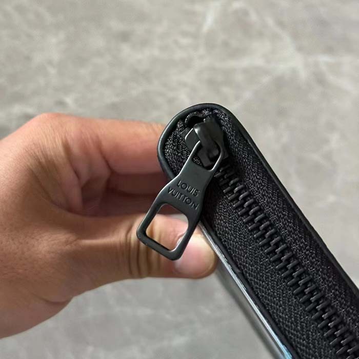 Louis Vuitton LV Unisex Zippy Wallet Vertical Blue Moon Damier Rush Epi XL Leather Cowhide