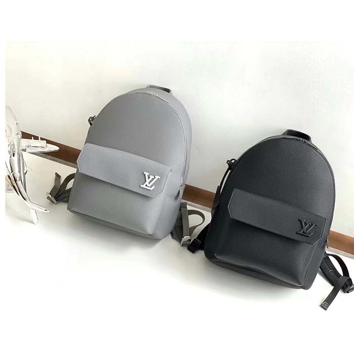 Louis Vuitton LV Unisex Takeoff Backpack Gray Aerogram Cowhide Leather