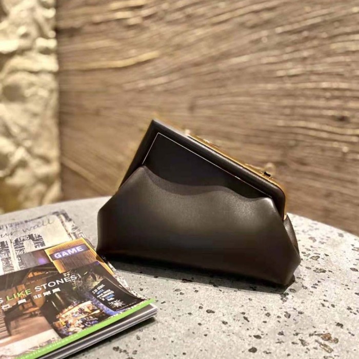 Fendi Women First Small Nappa Leather Bag-Maroon