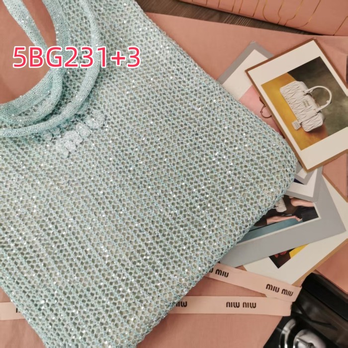 5BG231MiuMiu new sequined mesh IVY handbag