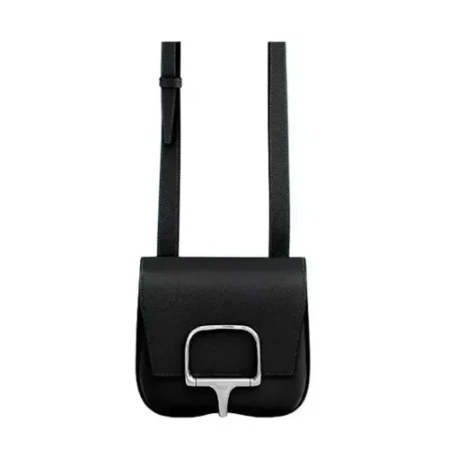 Hermes Women Della Cavalleria Mini Bag Epsom Leather-Black/Silver