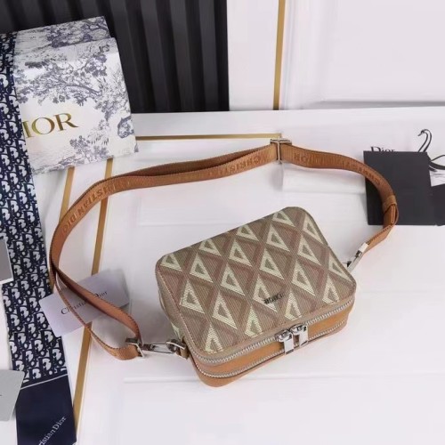 Dior Unisex CD Messenger Pouch Natural CD Diamond Canvas