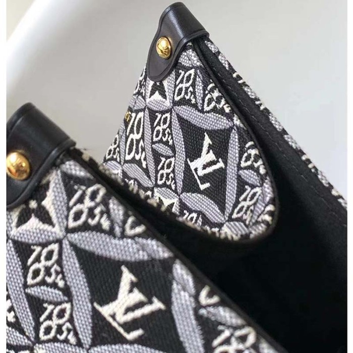 Louis Vuitton LV Unisex Since 1854 OnTheGo GM Tote Gray Cowhide Leather