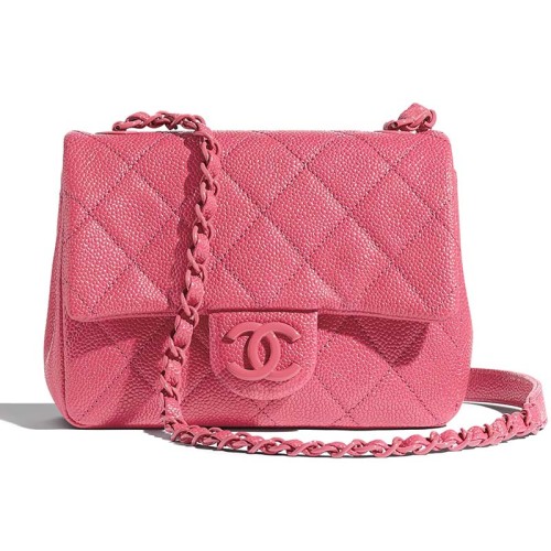 Chanel Women Flap Bag in Grained Calfskin Leather