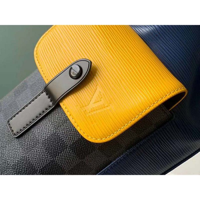 Louis Vuitton LV Unisex Christopher Backpack PM in Cowhide Leather-Navy