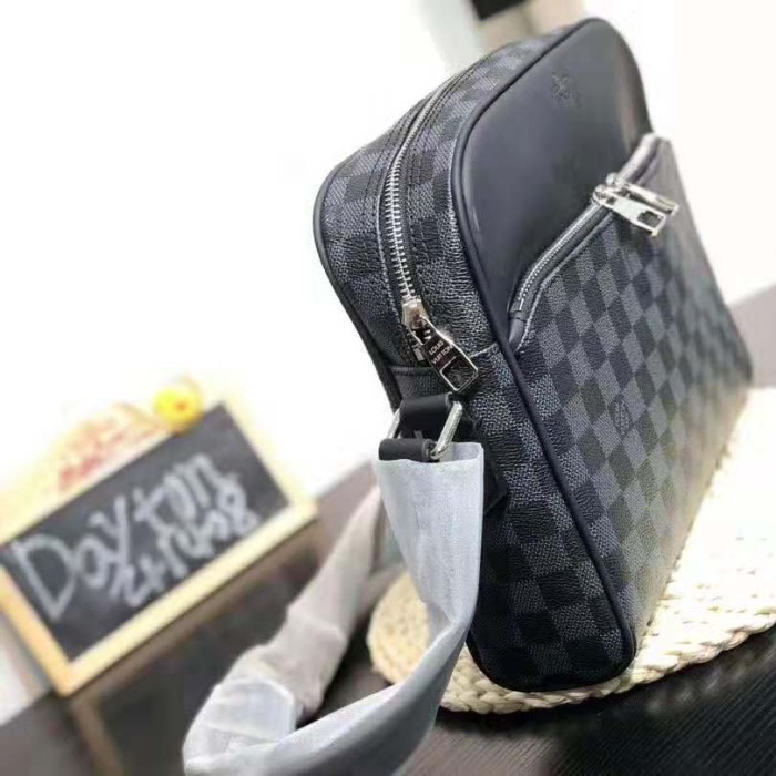 Louis Vuitton LV Men Dayton Reporter PM in Monogram Canvas-Grey