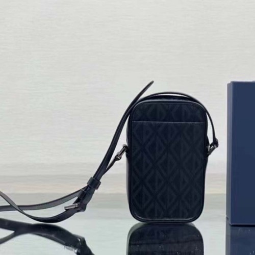 Dior Unisex Hit The Road Vertical Pouch Black CD Diamond Canvas