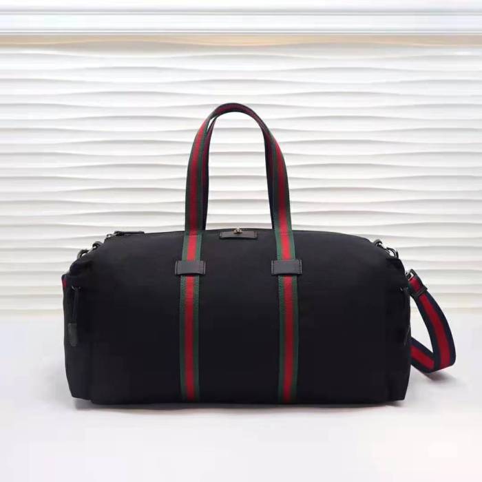 Gucci GG Men Technical Canvas Duffle in Black Technical Canvas