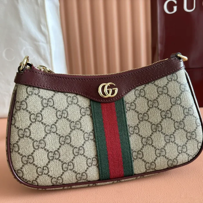 Gucci Women Ophidia Small Shoulder Bag-Maroon 841341