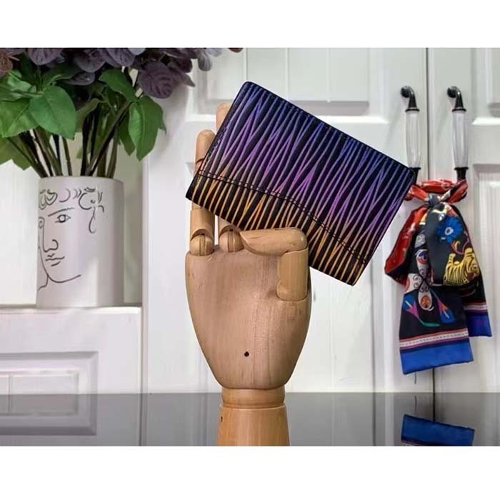 Louis Vuitton LV Unisex Pocket Organizer Gradiant Electric Sun Calf Leather Textile Lining