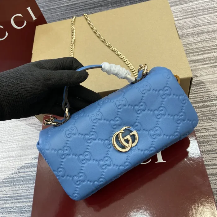Gucci Women GG Milano Mini Top Handle Bag Blue-806017AAD5U4228
