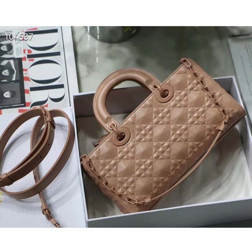Dior Women Lady D-Joy Bag Natural Cannage Lambskin