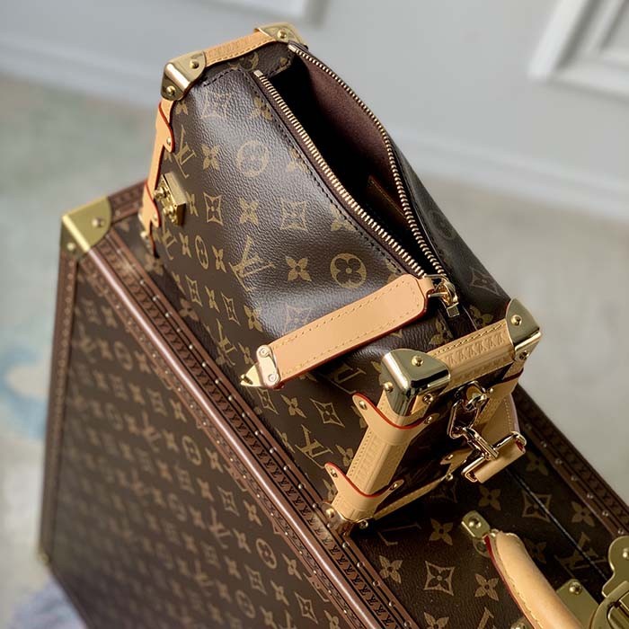 Louis Vuitton LV Unisex Side Trunk PM Handbag Monogram Coated Canvas