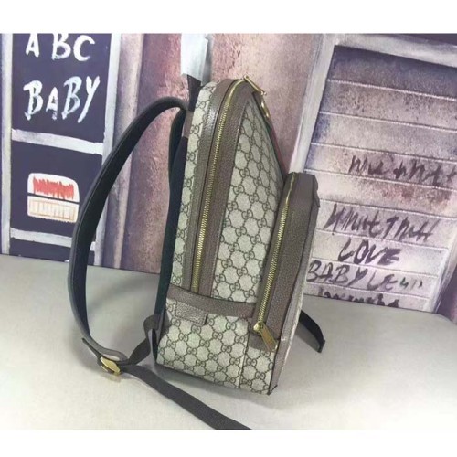 Gucci Unisex Ophidia GG Backpack Beige Ebony GG Supreme Canvas Double G Style ‎779901 FABYY 9744