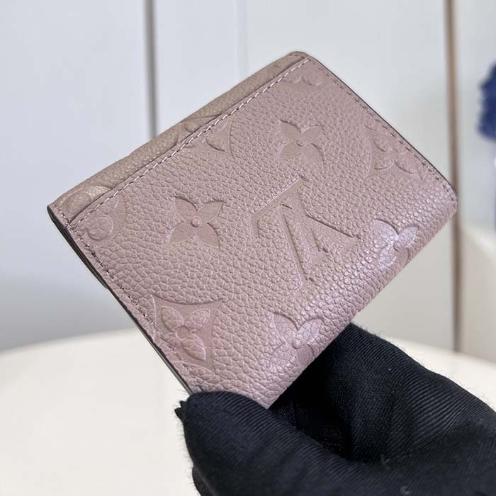 Louis Vuitton LV Unisex Zoe Wallet Monogram Empreinte Embossed Supple Grained Cowhide Leather Tourterelle Gray