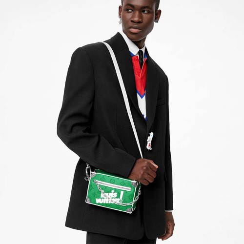 Louis Vuitton LV Unisex Mini Soft Trunk Bag Green Vintage Monogram Canvas