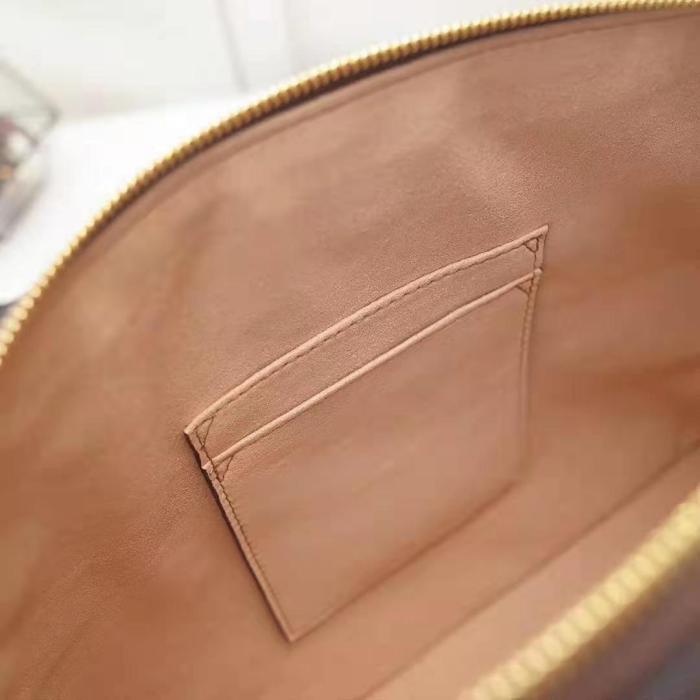 Gucci GG Women Ophidia GG Medium Top Handle in Beige/Ebony GG Supreme Canvas