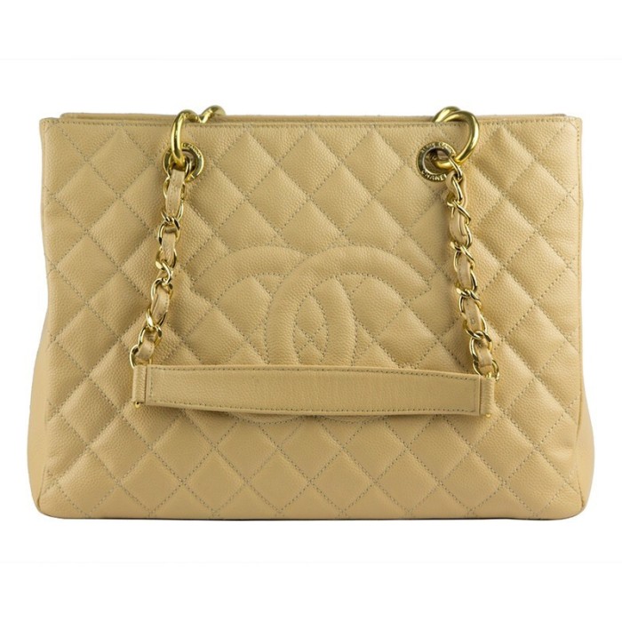 Chanel Women GST Shopping Bag in Grained Calfskin Leather