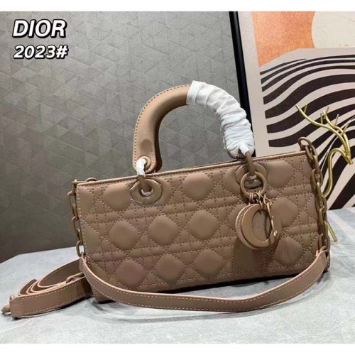 Dior Women CD Small Lady D-Joy Bag Hazelnut Cannage Lambskin