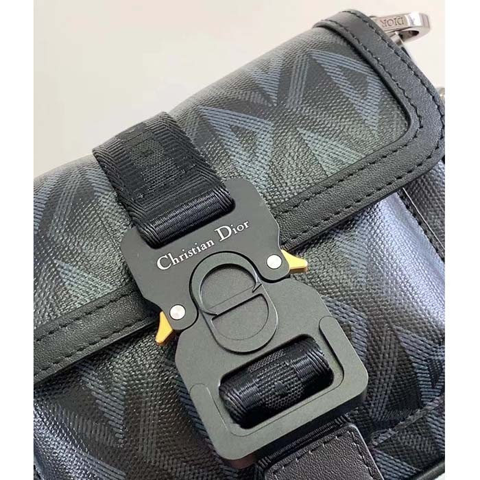 Dior Unisex Mini Hit The Road Bag Black CD Diamond Canvas