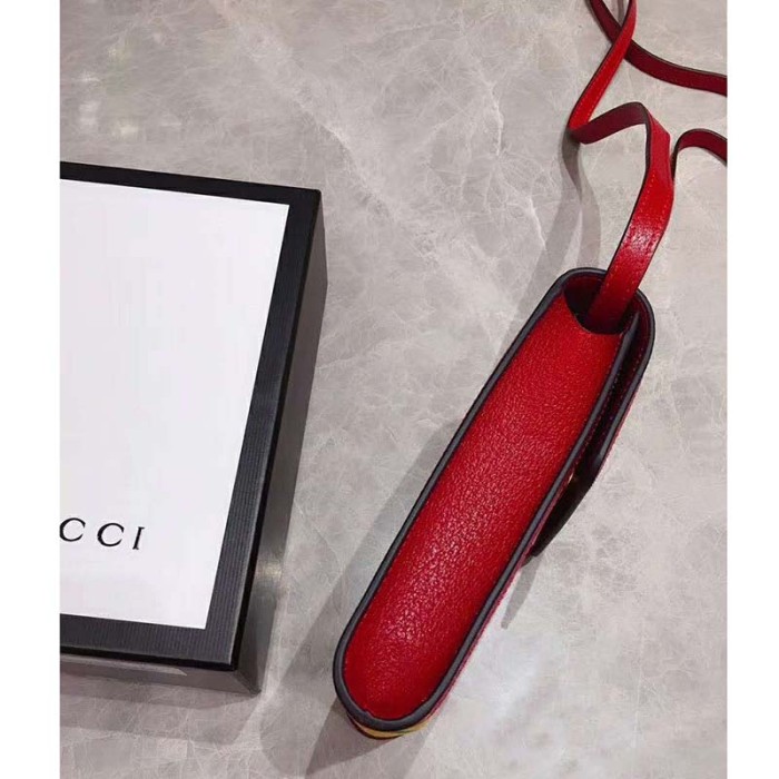 Gucci GG Unisex Baiadera Stripe Canvas Mini Bag Stripe Print